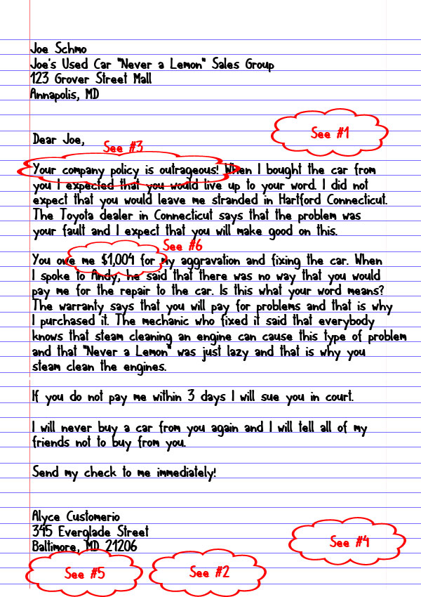 sample letter of complaint about noisy neighbours